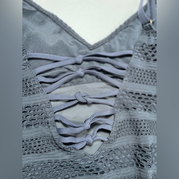 Bleu Rod Beattie Black Crocheted One Piece Swimsuit, size 16W - Picture 9 of 17